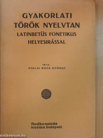 Gyakorlati török nyelvtan