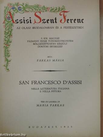 Assisi Szent Ferenc az olasz irodalomban és a festészetben