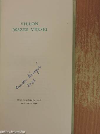 Villon összes versei