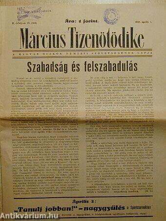 Március Tizenötödike 1948. április 1.