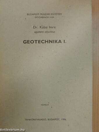 Geotechnika I.