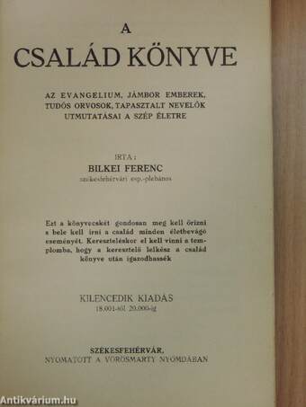 A család könyve