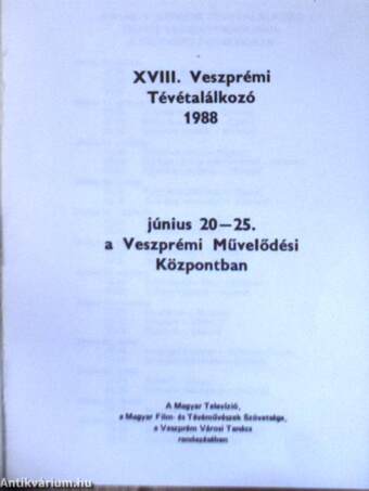 XVIII. Veszprémi Tévétalálkozó