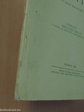 A Budapesti I. Kerületi Községi Szilágyi Erzsébet Leányliceum Értesítője az 1928/29. iskolaévről