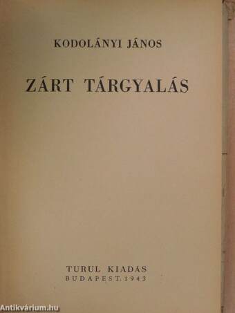 Zárt tárgyalás