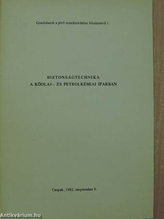 Biztonságtechnika a kőolaj- és petrolkémiai iparban