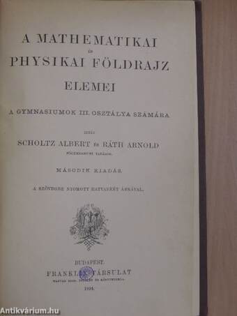 A mathematikai és physikai földrajz elemei/Fizika és fizikai földrajz