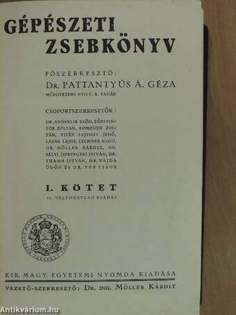 Gépészeti zsebkönyv I-II.