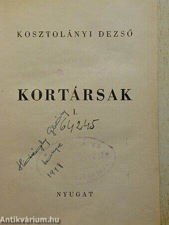 Kortársak I. (töredék)