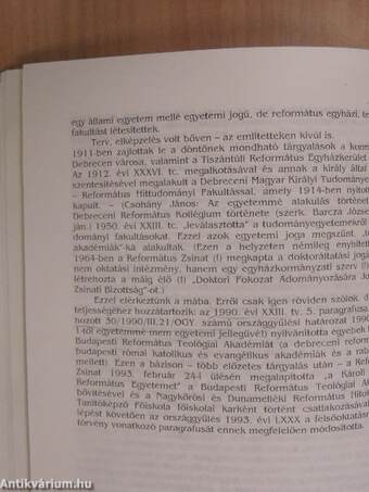 A Károli Gáspár Református Egyetem Hittudományi Karának évkönyve az 1994-95. tanévről