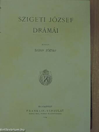 Szigeti József drámái