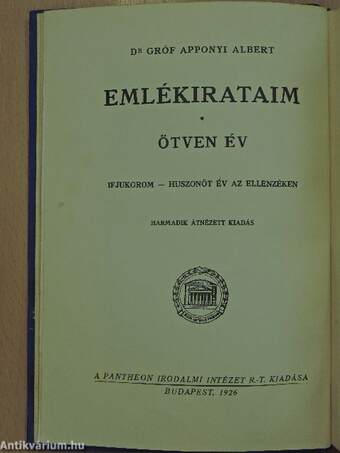 Emlékirataim/Ötven év