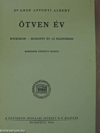 Emlékirataim/Ötven év