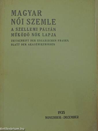 Magyar Női Szemle 1935. november-december