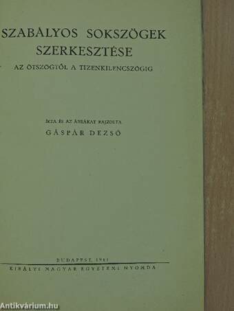 Szabályos sokszögek szerkesztése