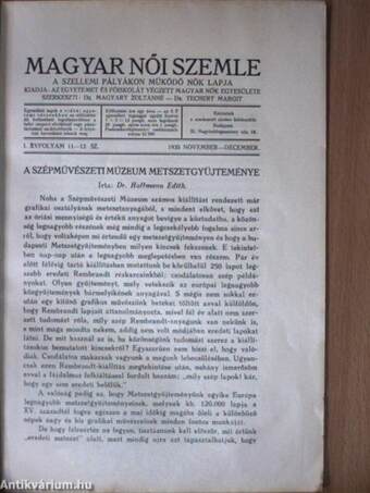 Magyar Női Szemle 1935. november-december