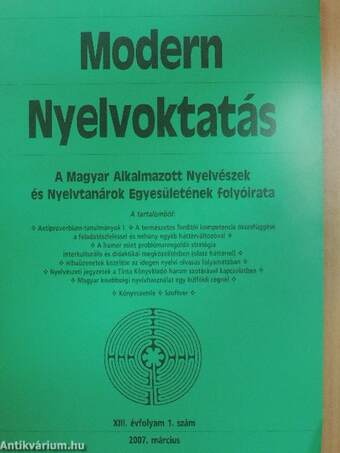 Modern Nyelvoktatás 2007/1.