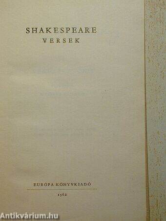 Shakespeare versek