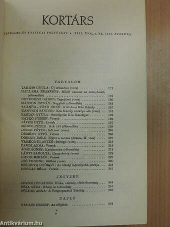 Kortárs 1969./Nagyvilág 1969. (vegyes számok) (11 db) I-II.