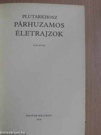 Párhuzamos életrajzok I-II.