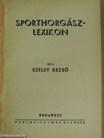 Sporthorgászlexikon