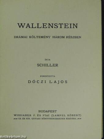 Wallenstein I-II.