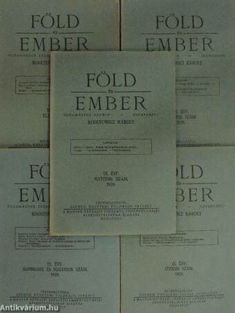 Föld és Ember 1929/1-6.