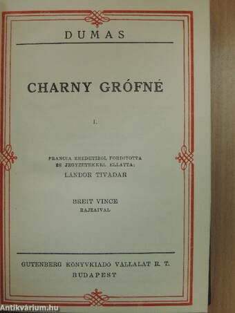 Charny grófné I-XVI.