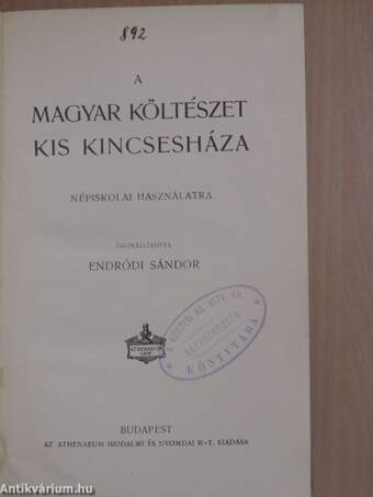 A magyar költészet kis kincsesháza