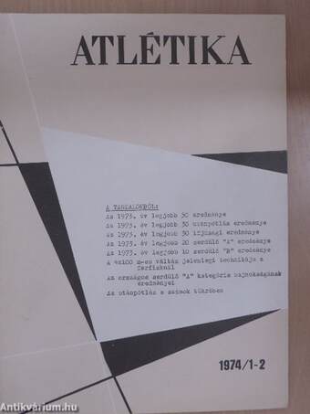 Atlétika 1974/1-2.