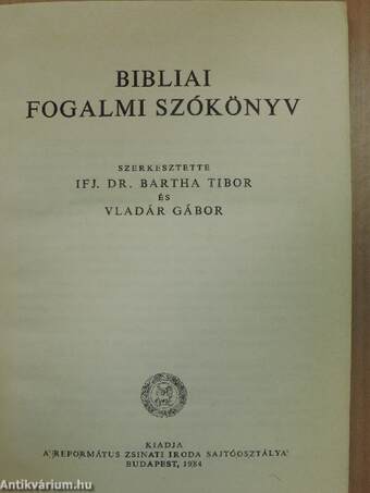 Bibliai fogalmi szókönyv