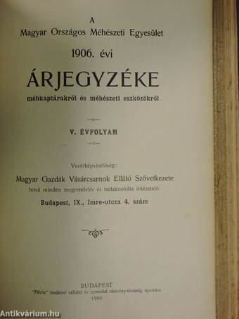 Magyar Méh 1904-1906. január-december