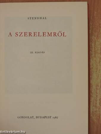 A szerelemről