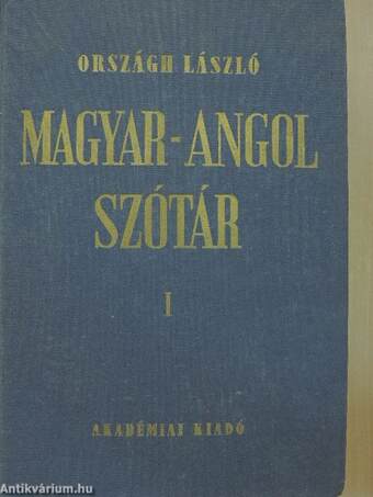 Magyar-angol szótár I-II.