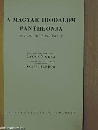 A magyar irodalom pantheonja