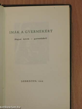 Imák a gyermekért