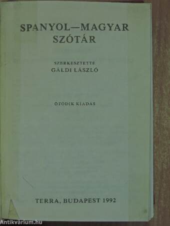 Spanyol-magyar szótár