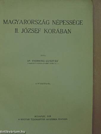 Magyarország népessége II. József korában