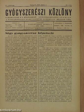 Gyógyszerészi Közlöny 1939. június 3.