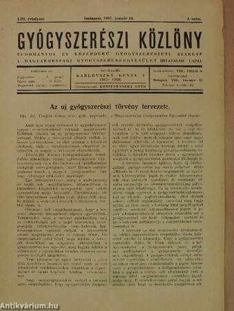 Gyógyszerészi Közlöny 1937. január 23.