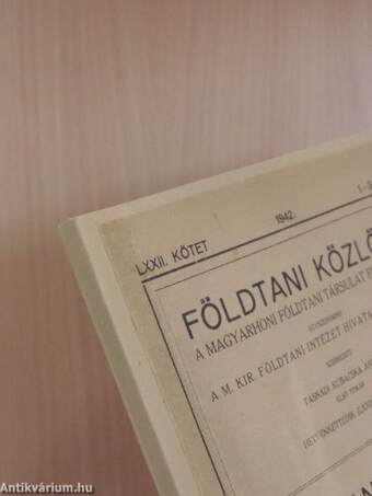 Földtani Közlöny 1942. január-március