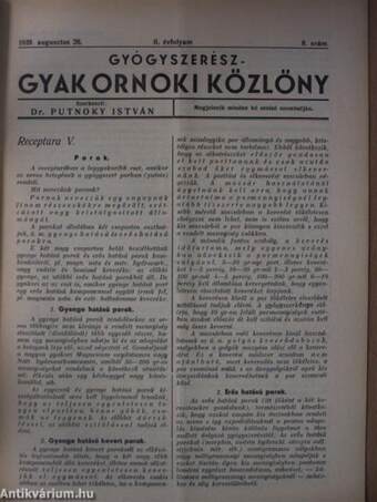 Gyógyszerészi Közlöny 1939. augusztus 26.