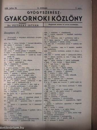 Gyógyszerészi Közlöny 1939. július 29.