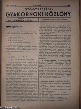 Gyógyszerészi Közlöny 1939. május 27.