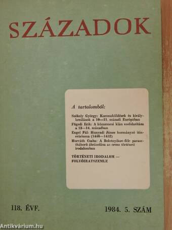 Századok 1984/5.