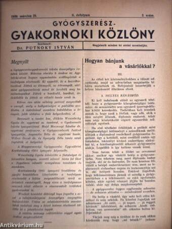 Gyógyszerészi Közlöny 1939. március 25.