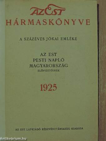 Az Est hármaskönyve 1925