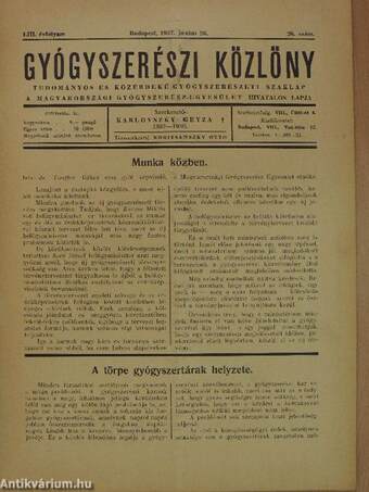 Gyógyszerészi Közlöny 1937. június 26.