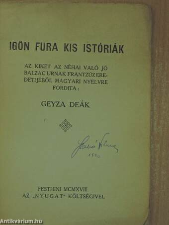 Igön fura kis istóriák