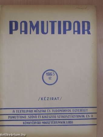 Pamutipar 1965/12.